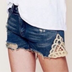 Free People Crochet Festival Lace Trim Destroyed